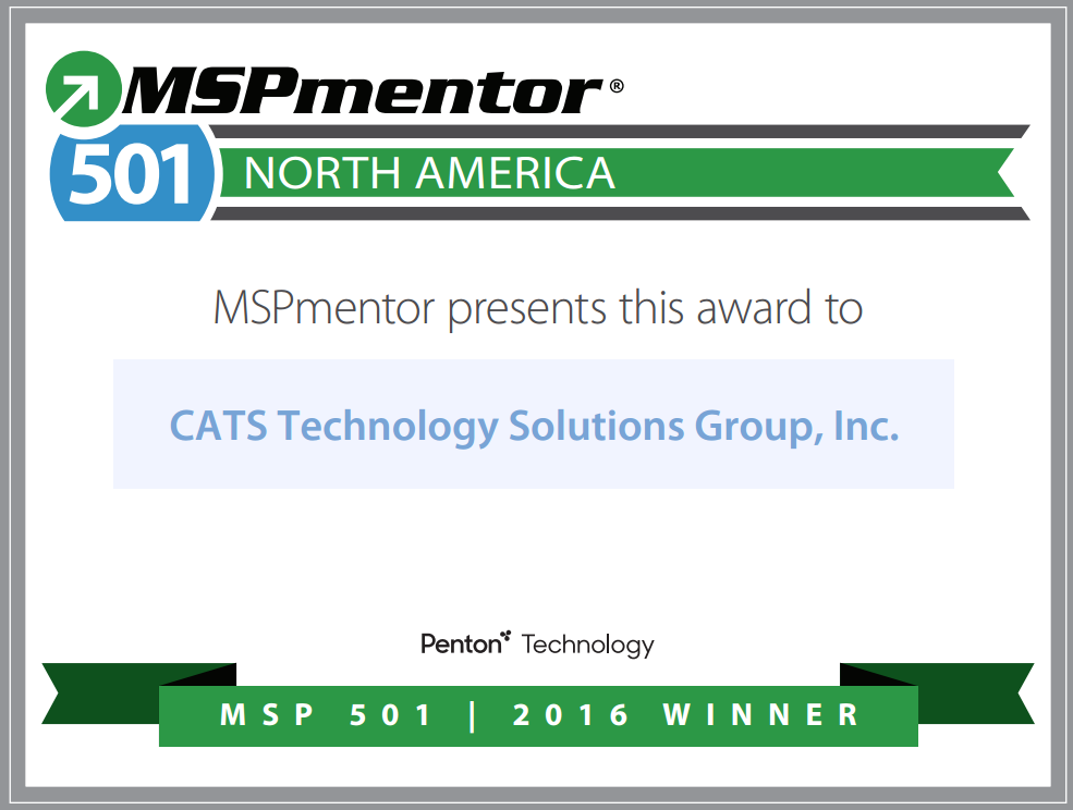 Top 501 Managed Service Providers by Penton Technology’s MSPmentor