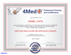 CATS IT Technician, Daniel Chita, HIPAA and Cybersecurity Compliant 4 Certified Healthcare SRA Specialist